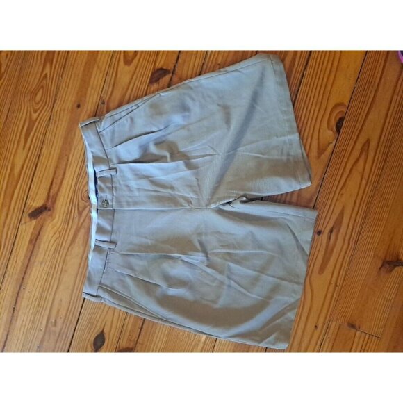 PGA Tour Men's Size 38 Beige Solid Double Pleat 10" Inseam Golf Shorts - Picture 1 of 3